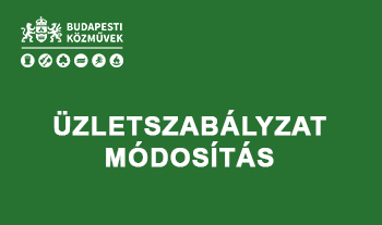 Tájékoztató Üzletszabályzat módosításról